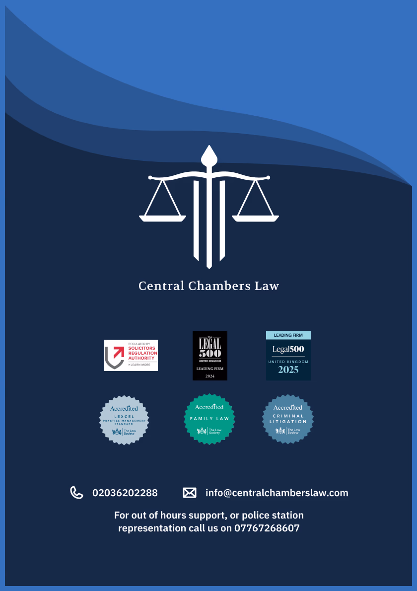 Central Chambers Law — branded A5 document