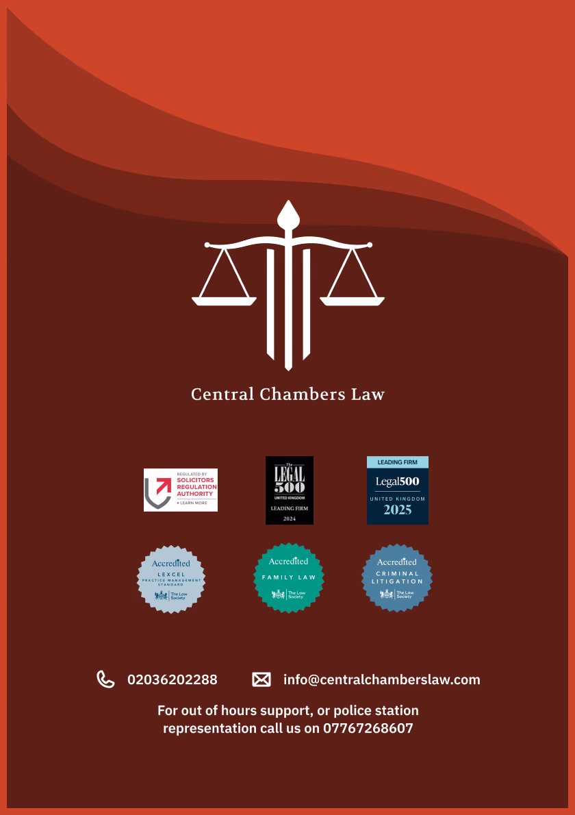 Central Chambers Law — branded A5 document