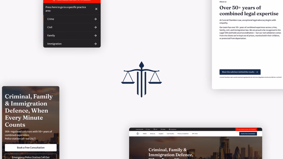 Central Chambers Law — brand identity hero