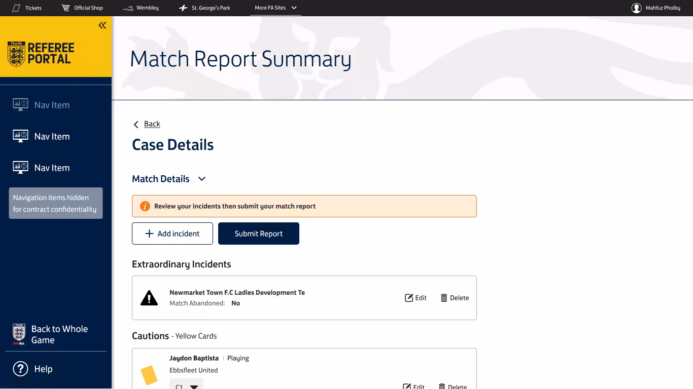 The Football Association — project screenshot 10